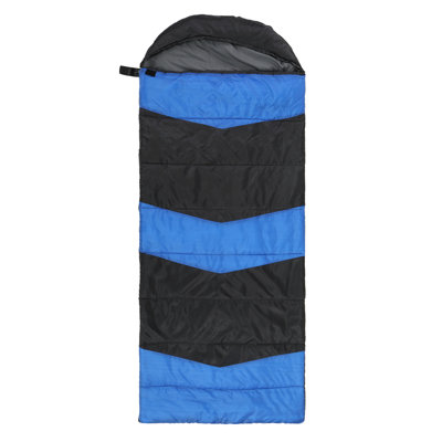 Sac de couchage bleu 1500G 82 po x 34 po - imperméable, respirant avec 3 réglages de chaleur (de -10 ° C à 10 ° C)