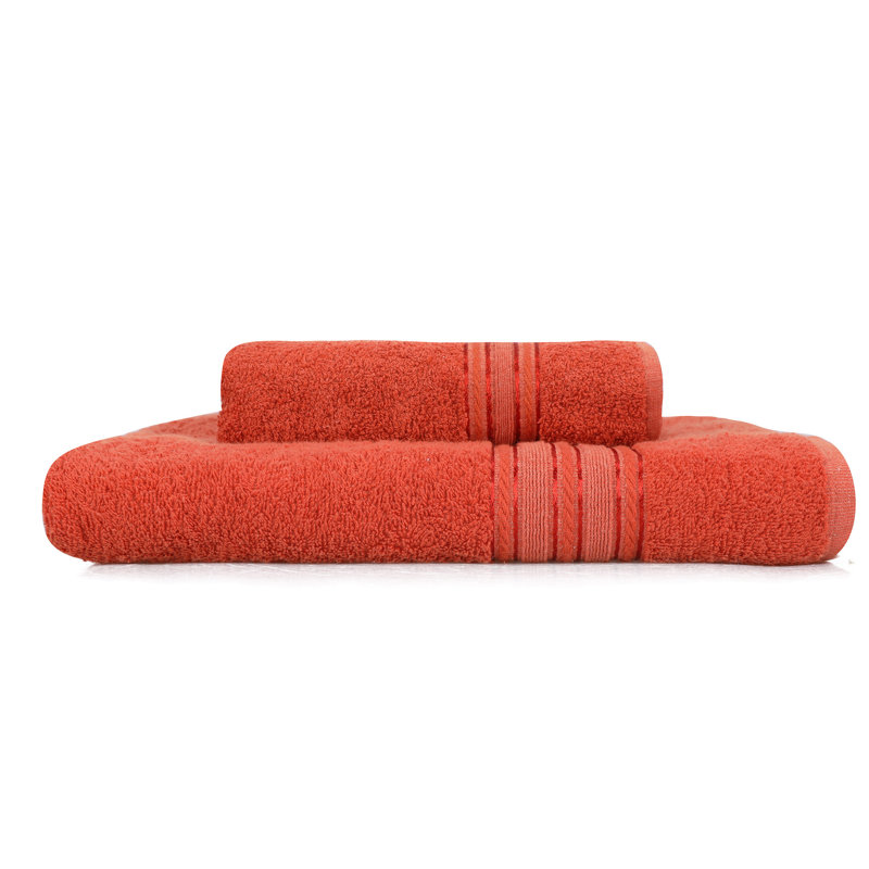 Ensemble de serviettes 2 pièces 100% coton Dora, Cannelle