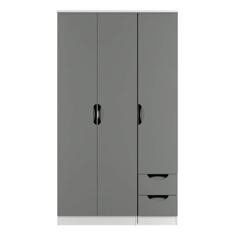 Bhodhini Manufactured Wood Wardrobe, Grey/White
