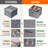 Shoe Storage Organizer For Closet Fits 12-16 Pairs, Fabric Large Shoe Box Storage Containers With Clear Cover, Foldable Bins Fit For Boots Heels Sneakers 17"(L) X 17"(W) X 12.5"(H) 1 Pack Gray-1530416782