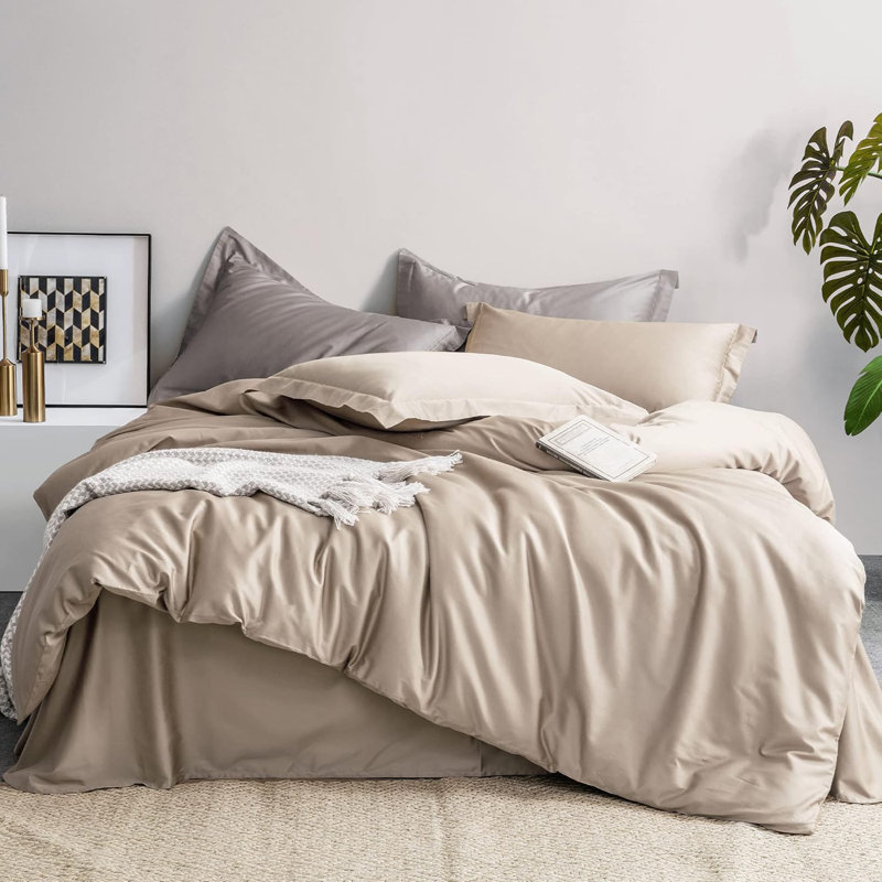 100% Egyptian-Quality Cotton Ultra Soft Duvet Cover Set 3 PCS, King Duvet + 2 Standard Shams
