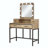 39.37" Vanity Desk With 3-Color Lighted Mirror - Makeup Table With 4 Drawers-120732920