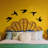 Metal Birds Wall Decor Set - 5 Pieces-380035966