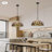 2-Light Antique Ceiling-Mounted Hanging Lamp