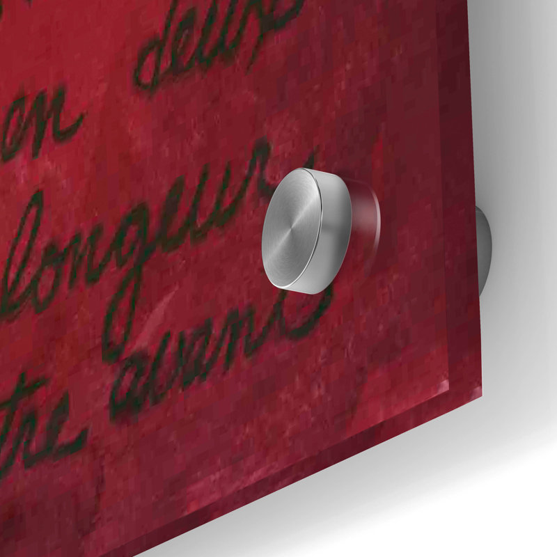 «Veggies On Red L Artichaut» par Andrea Strongwater, art mural en verre acrylique, H 36 po x l 24 po x P 0,2 po