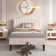 Alair Platform Bed Frame With Adjustable Sheepskin Fabric Headboard