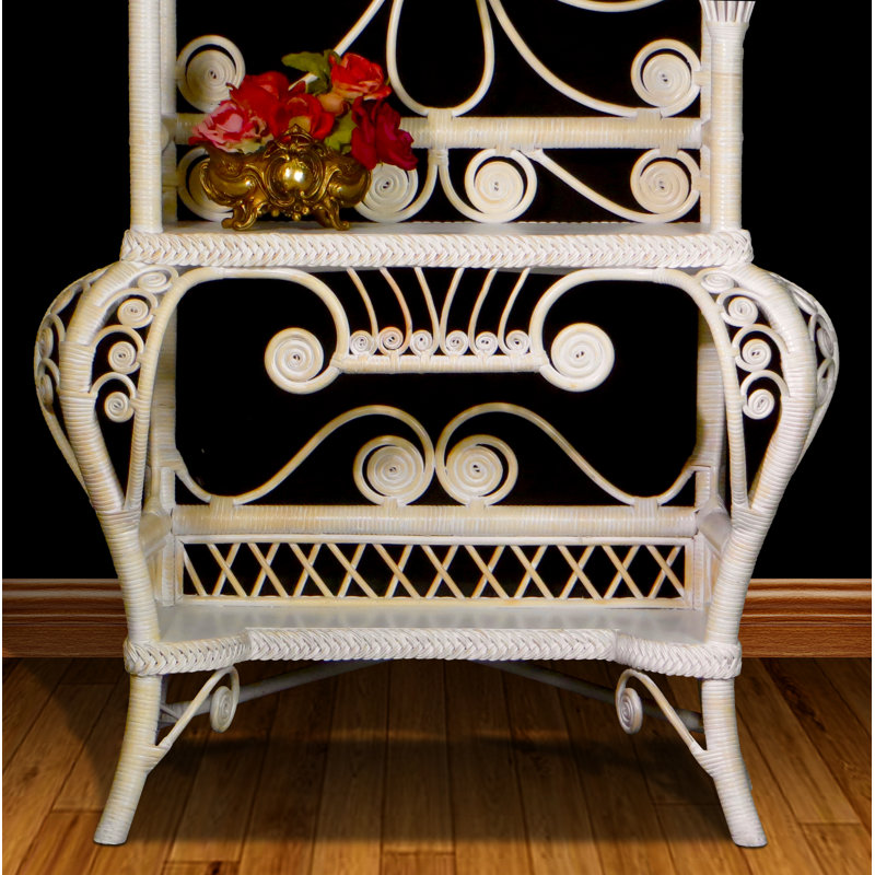 Belmont Geometric Bookcase, Whitewash