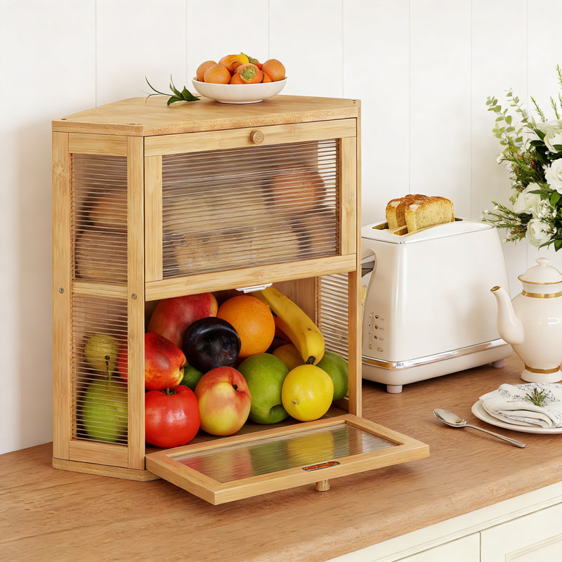 Wood Food Storage Container, Brown