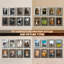 Ensemble de 8 cadres photo 4 x 6 de style industriel rustique, verre véritable haute définition pour affichage mural et de table