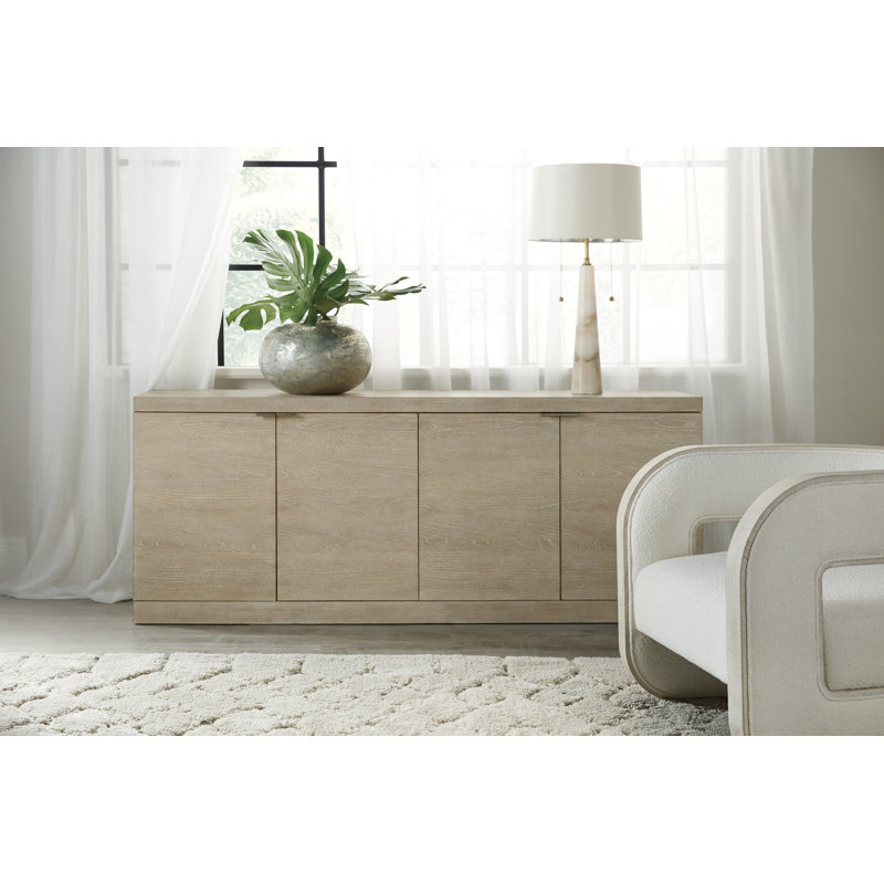 Cascade Transitional 76'' Beige Oak Media Console