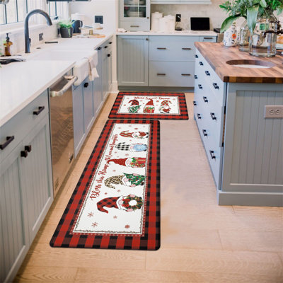 Derien Christmas Anti-Fatigue Non-Skid Kitchen Mat (Set of 2)