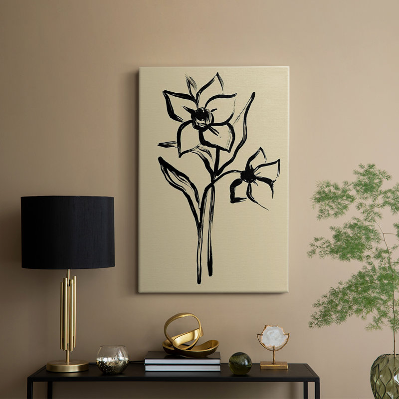 Encre florale II - galerie Cavas sur mesure, H 18 po x l 12 po
