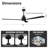 52" Modern 3-Blade Propeller Ceiling Fan without Lights, Remote Control Included, 5"/10" Downrods,-1826457525