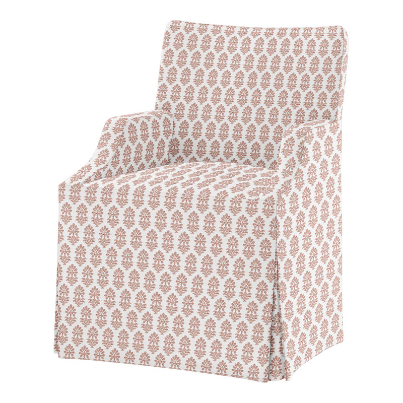 Lia Upholstered Arm Chair, Perigold Francine Dusty Rose