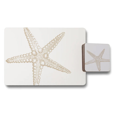 Starfish Wood Placemats And Coasters Set Exclusive Edition