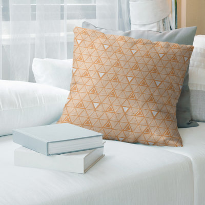 Housse de Coussin décoratif triangles dessinés à la main