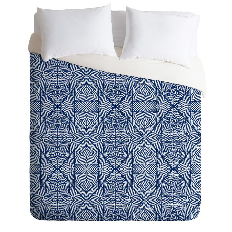 Polyester Geometric Shapes Duvet Cover, King Duvet Cover + 2 Shams