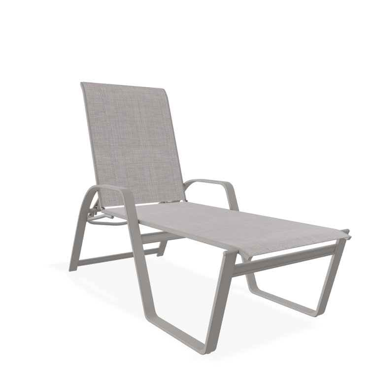 Holna Outdoor Rust-Resistant Metal Chaise Lounge