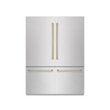 ZLINE Autograph 60 in. Black Stainless Refrigerator w/ Gray & Gold Accents