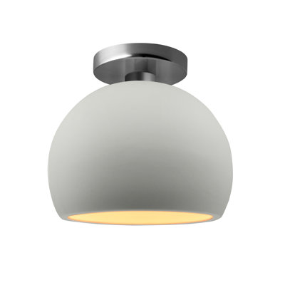Single Light Ceramic LED Semi Flush Mount