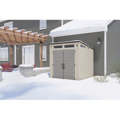 Suncast Modernist 7 ft. W x 7 ft. D Resin Storage Shed -  BMS7781D