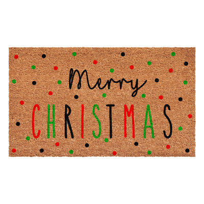 Festive Merry Christmas Doormat,17"x29"