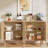 59.74" Modern Walnut Buffet Sideboard Cabinet With Storage
