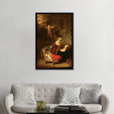 « the sainte family, c. 1645 » par rembrandt van rijn, reproduction sur toile