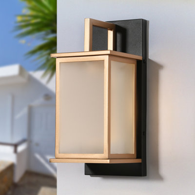 Modern 1-Light Lantern Outdoor Sconce Light Indoor Wall Sconce