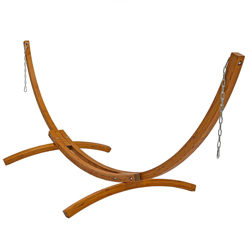 Support pour hamac courbé en bois de mélèze - 12 pi, H 51 po x l 142,5 po x P 50 po