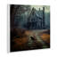 " Cat at Eerie Haunted Mansion " Graphic Art Print