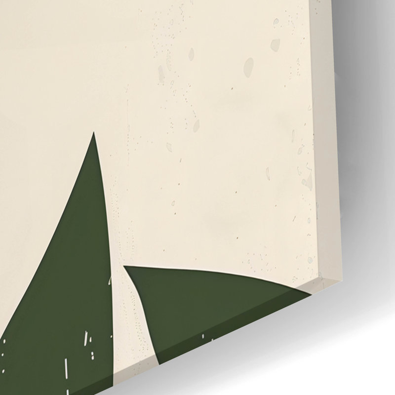 «Green Abstract Leaves No 3» par Andreas Magnusson, art mural en verre acrylique, H 24 po x l 16 po x P 0,2 po