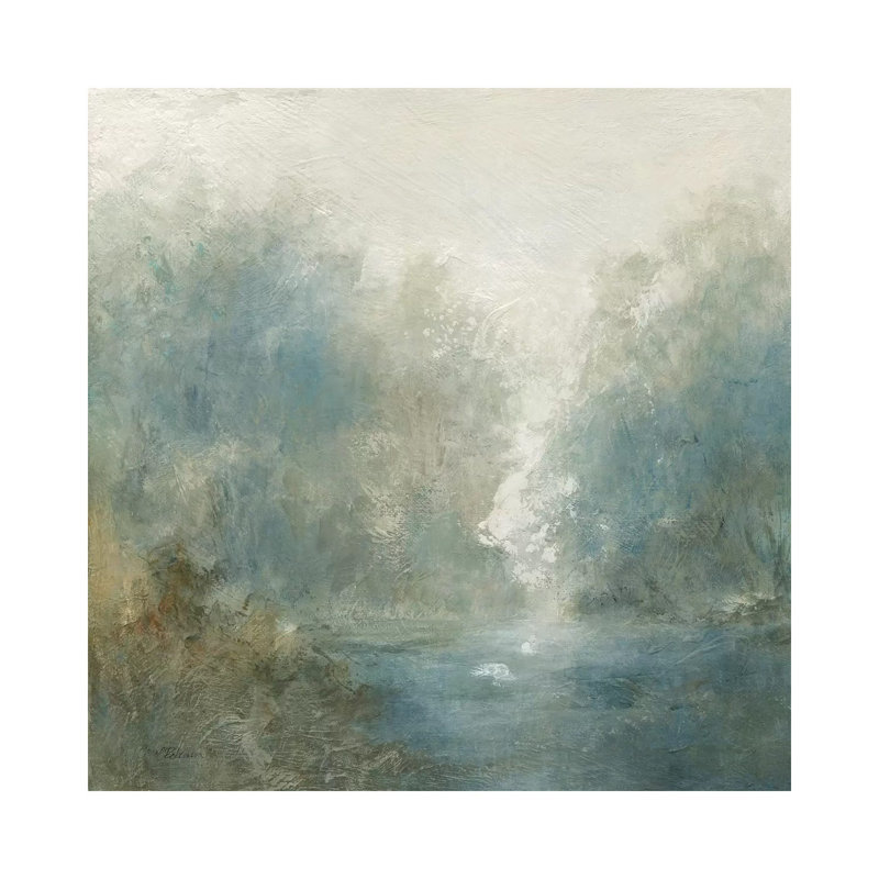 «Quiet Mist» par Carol Robinson - reproduction imprimée, Pas de tapis, Toile tendue, H 48 po x l 48 po x 1,5 po