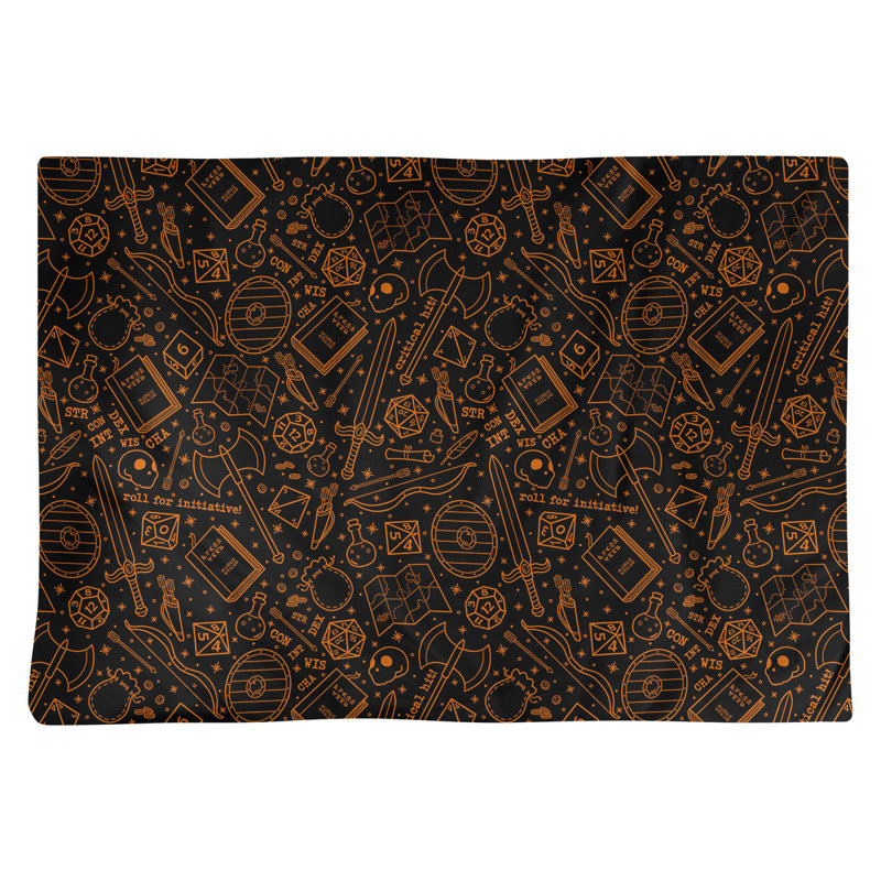 Napperon en coton 18 po Classic RPG, Orange / blanc / noir