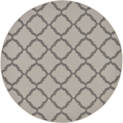Tapis pour l'intérieur et l'extérieur à motif géométrique gris Templepatrick