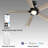 Smart Ceiling Fan With Remote, Light Kit, Works With Google Assistant And Amazon Alexa,Siri Shortcut.-2136293269-2139757769