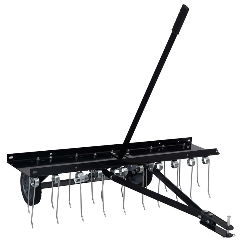 Scarifier Black Steel Large Rectangular Industrial Lawn Aerator and Dethatcher Tool