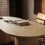 Bureau d'écriture 90,5 "moderne à 100% en bois massif avec base à double piédestal-849733255