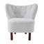 Chaise d'appoint blanche - et coussins confortables en tissu doux au design élégant