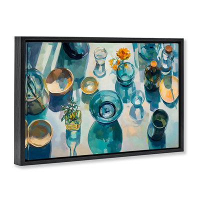 Glass Breakfast Table Setting Floating Frame, design by Creative Studio