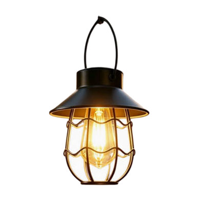 Night Light Solar-powered Wrought Iron Wave-shaped Chandelier  Handheld Lamp Outdoor Courtyard Light  Decorative  Light