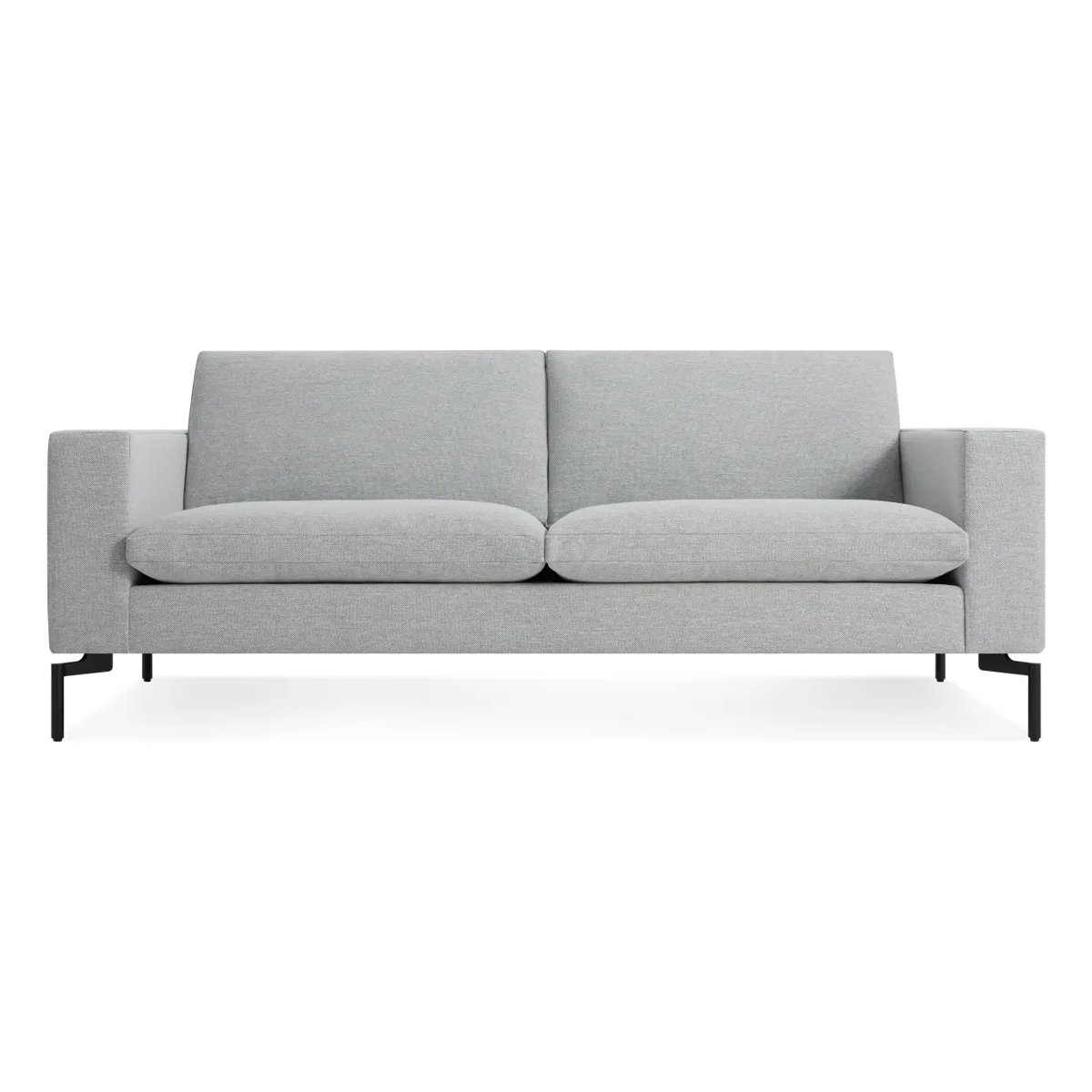 New Standard Upholstered Sofa, Black, Maharam Mode in Intaglio Crossweave, 32" H x 78" W x 35" D