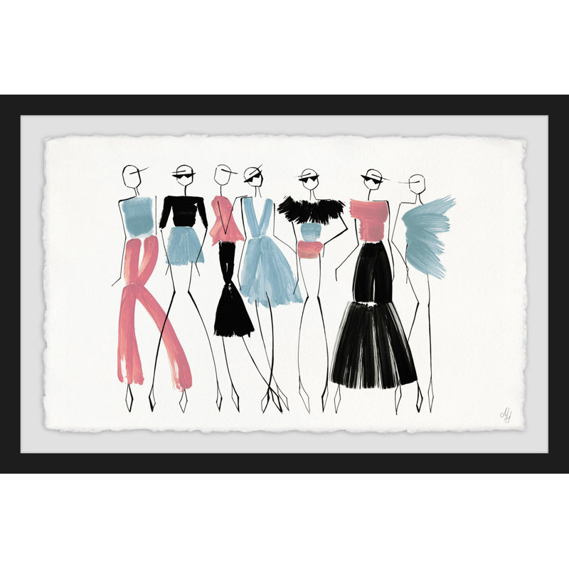 The Fashion Squad - reproduction de peinture encadrée, H 12 po x l 18 po x P 1,5 po