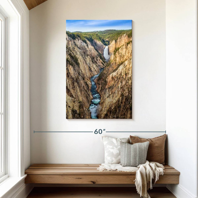 Alvord Yellowstone River Grand Canyon, H 45 po x l 30 po