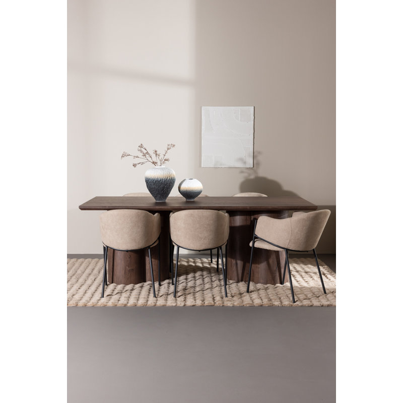 Ronneshia 6 - Person Dining Set, Brown