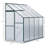Aluminum  Greenhouse 99.5" L X 50" W X 86.5" H Green Walk-In Lean-To Polycarbonate Hot House Kit