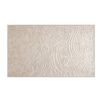 Tapis beige soyeux et moelleux