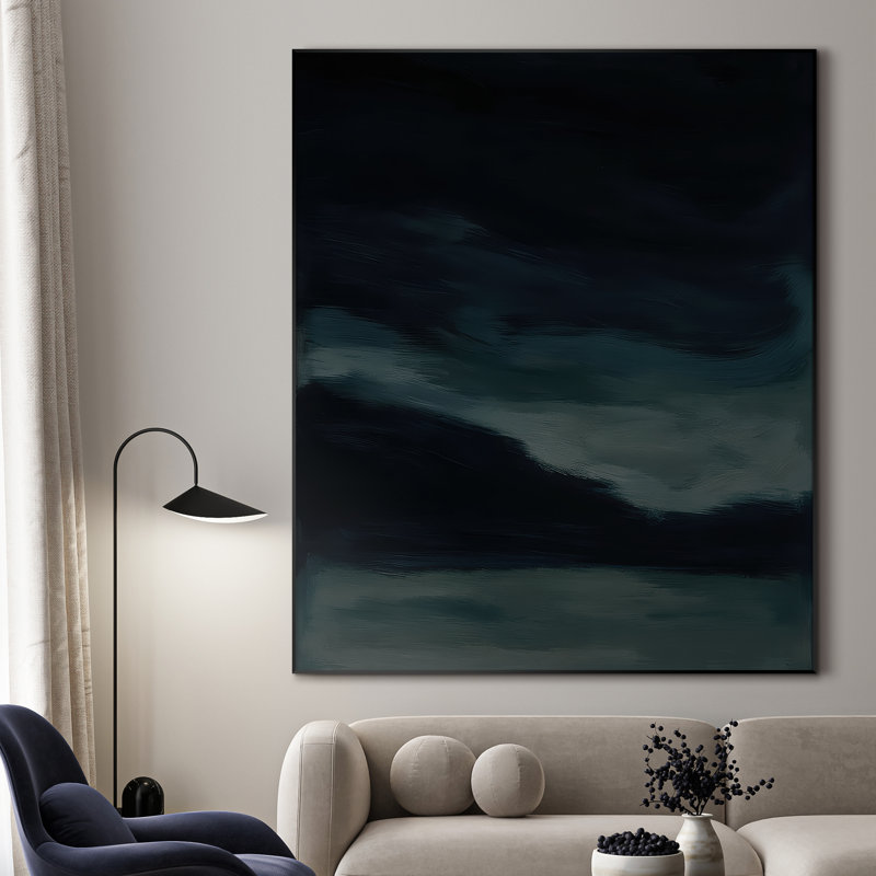 Très grande reproduction d'art sur toile - Paysage côtier de Ocean Beach, H 46 po x l 36 po