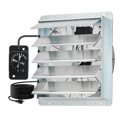 Ventilateur mural de 20 pouces avec débit d'air de 4000 pi³ / min, construit avec un moteur EC et un système de contrôle de la vitesse, ventilateur silencieux en acier pour garages, greniers et serres