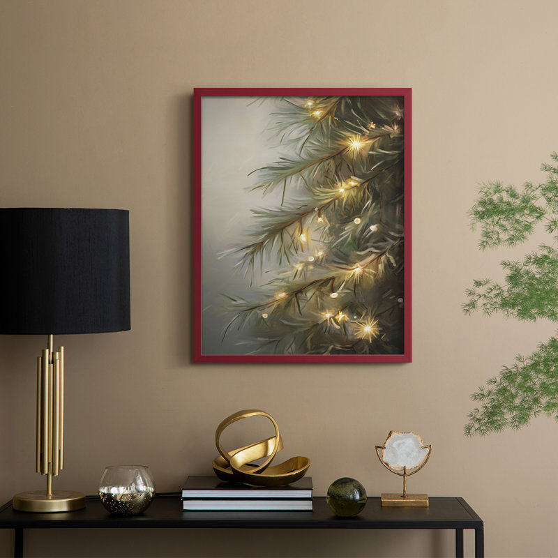 Art des Fêtes de Noël - série 2 - CCLXI, reproduction encadrée - bois massif, Red, H 30 po x l 24 po